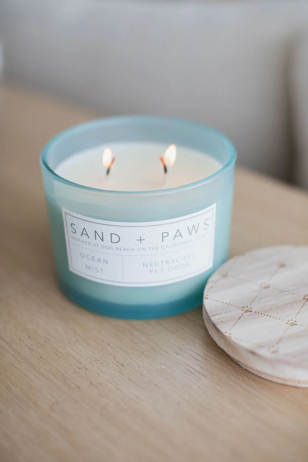Sand + Paws Ocean Mist 12 oz scented candle - Image 5